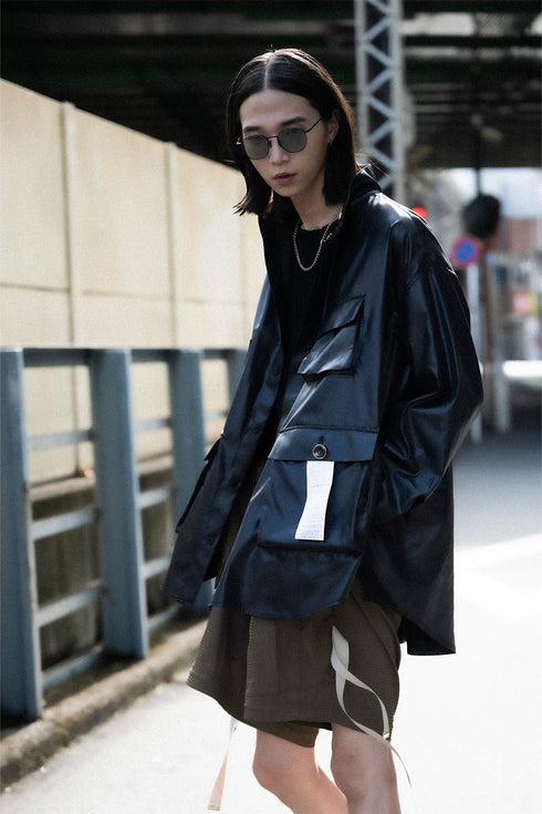 【Licht Bestreben】"M-65 フェイクフェイクレザージャケット"